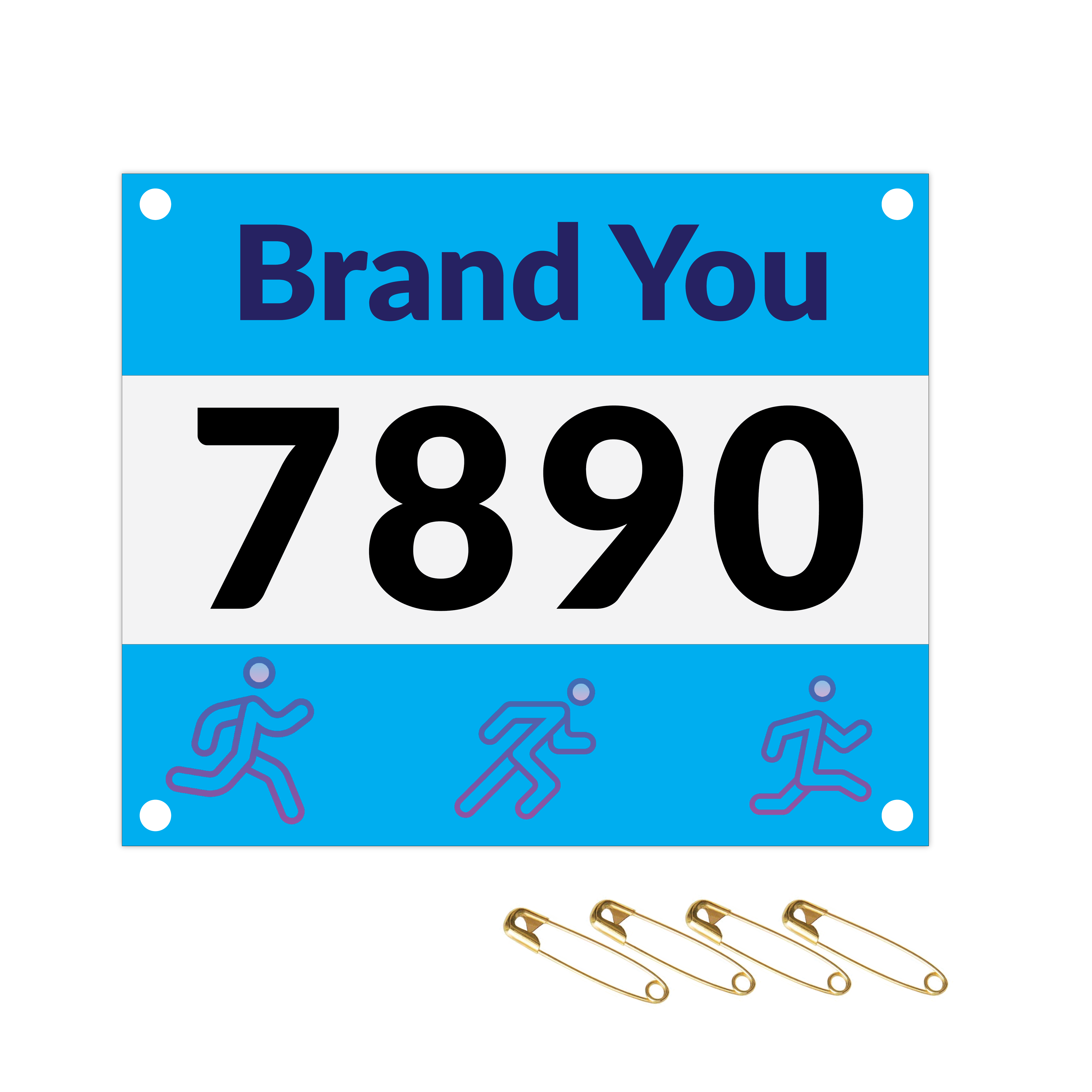 Untearable Race Bibs Running Numbers with Safety Pins