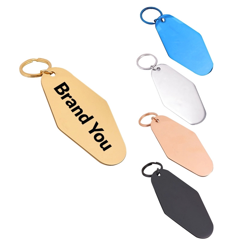 Custom Stainless Steel Motel Hotel Keychain