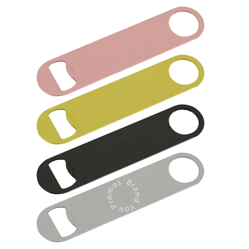 7" Large Colored Stainless Steel Flat Bottle Opener