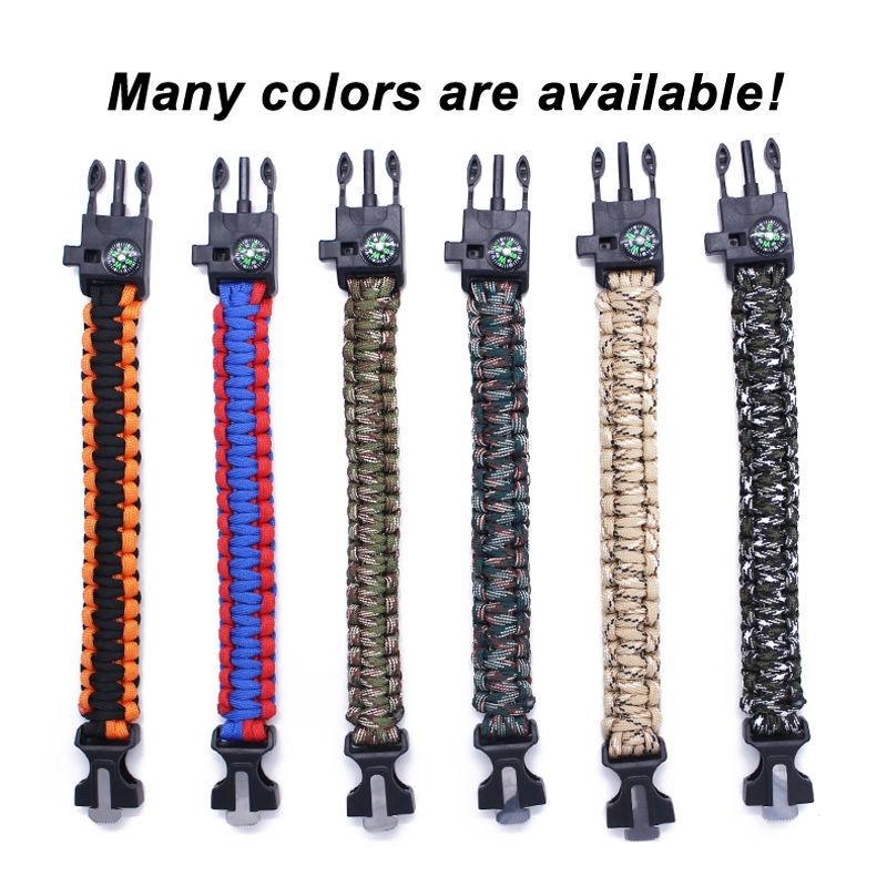 Multifunctional Crossover Paracord Survival Bangle Bracelet