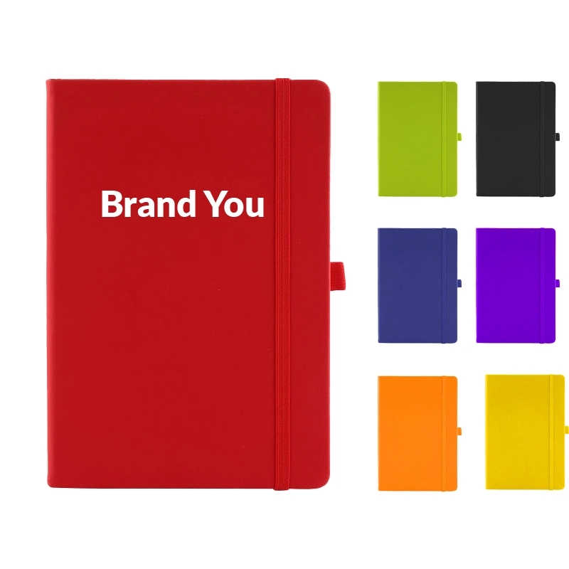 A5 Hardcover Ruled Notebook with Pen Holder