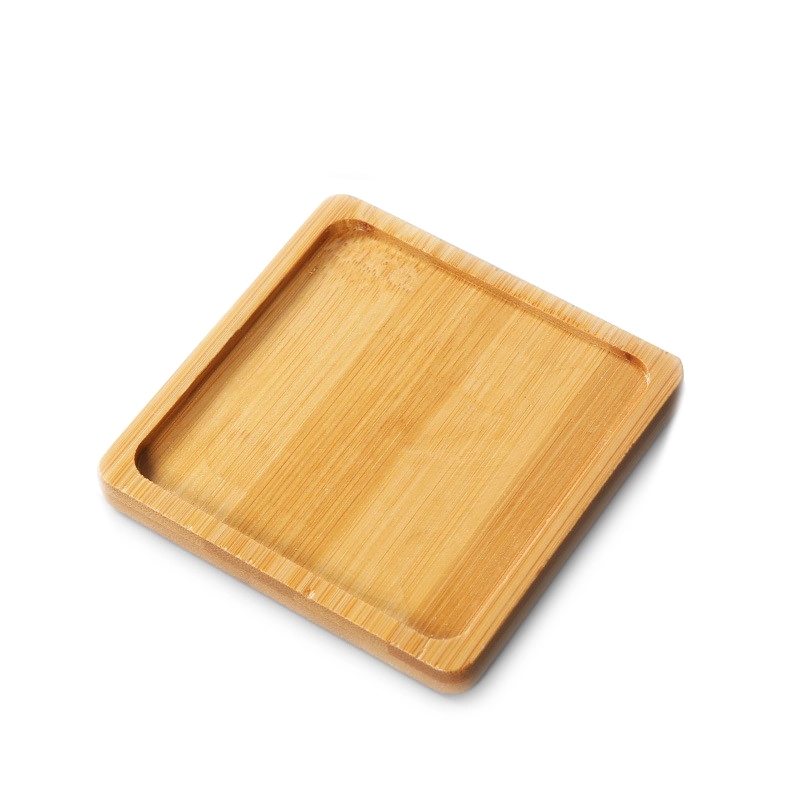 3 1/8" Square Natural Wood Coaster