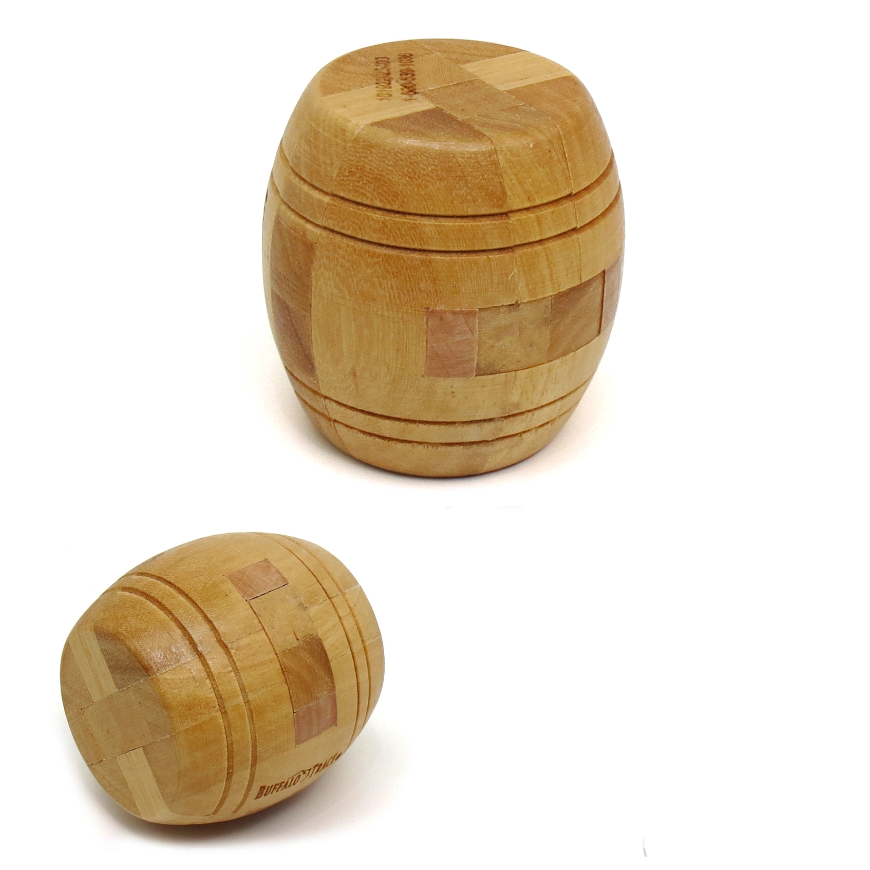 3" Wooden Lock Bucket 3D Puzzle Toy