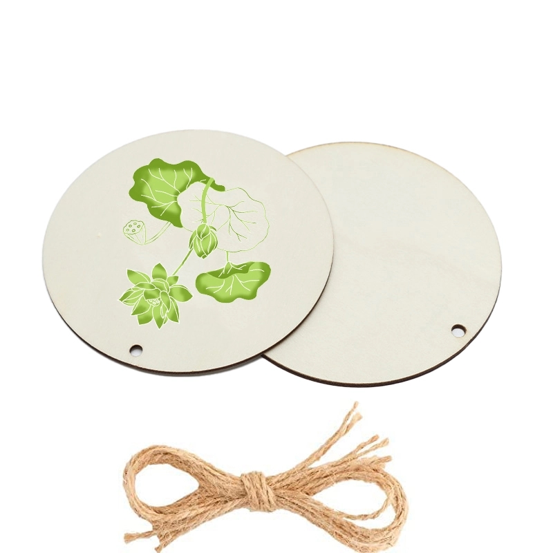 2" Unfinished Round Wooden Circles with Holes