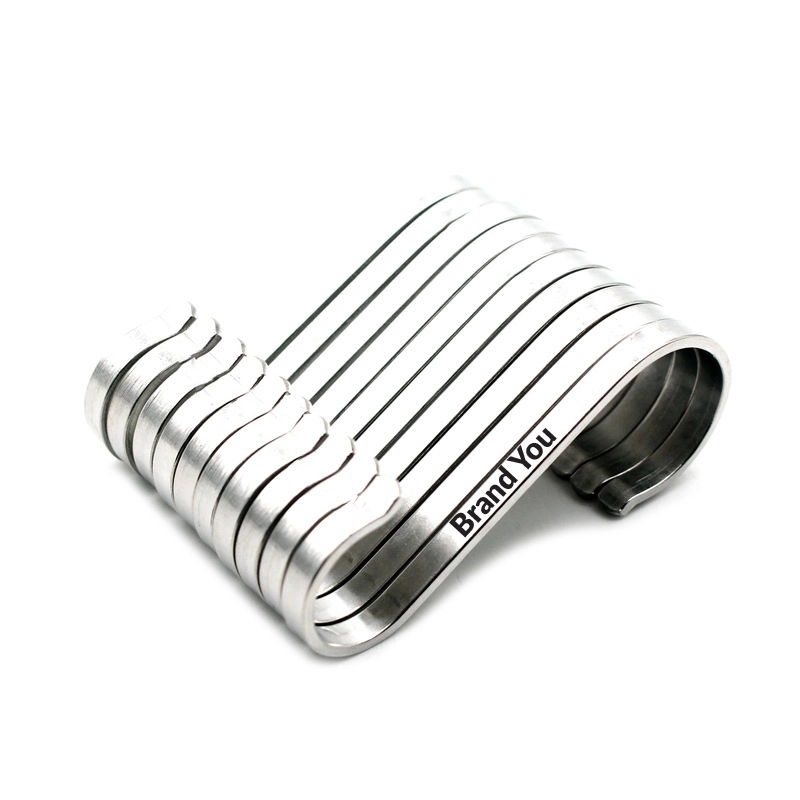 Stainless Steel Flat S Hanging Hooks Heavy-Duty Hangers