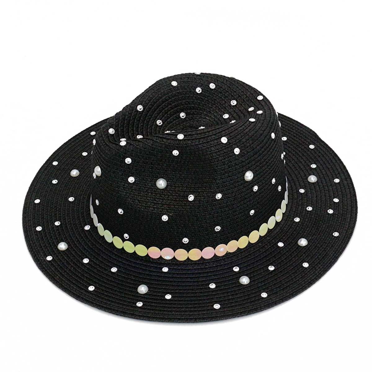 Sparkling Sequins Fashion Straw Sun Hat