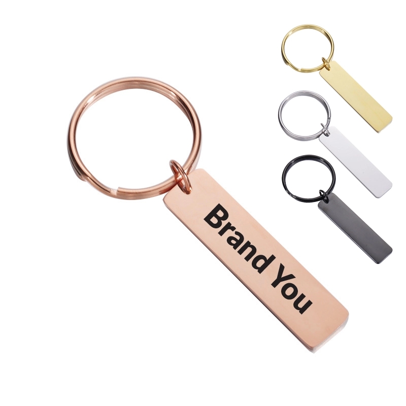 Personalized Rectangular Dog Tag w/ Keyring