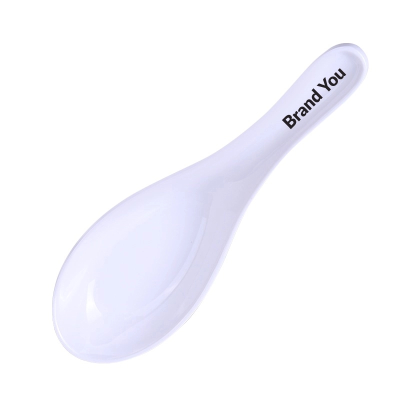 5 5/8" White Melamine Soup Spoon