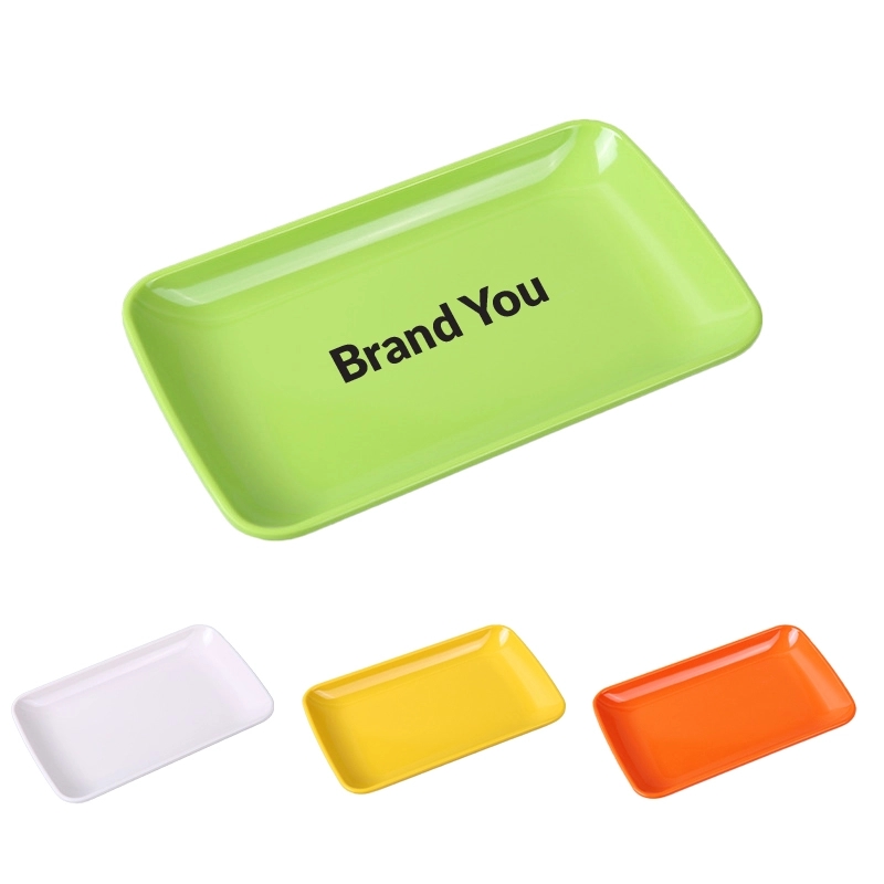 8" Colorful Rectangular Melamine Plate