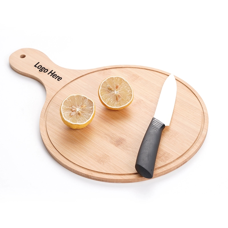 12" Bamboo Wood Pizza Peel Cutting Board