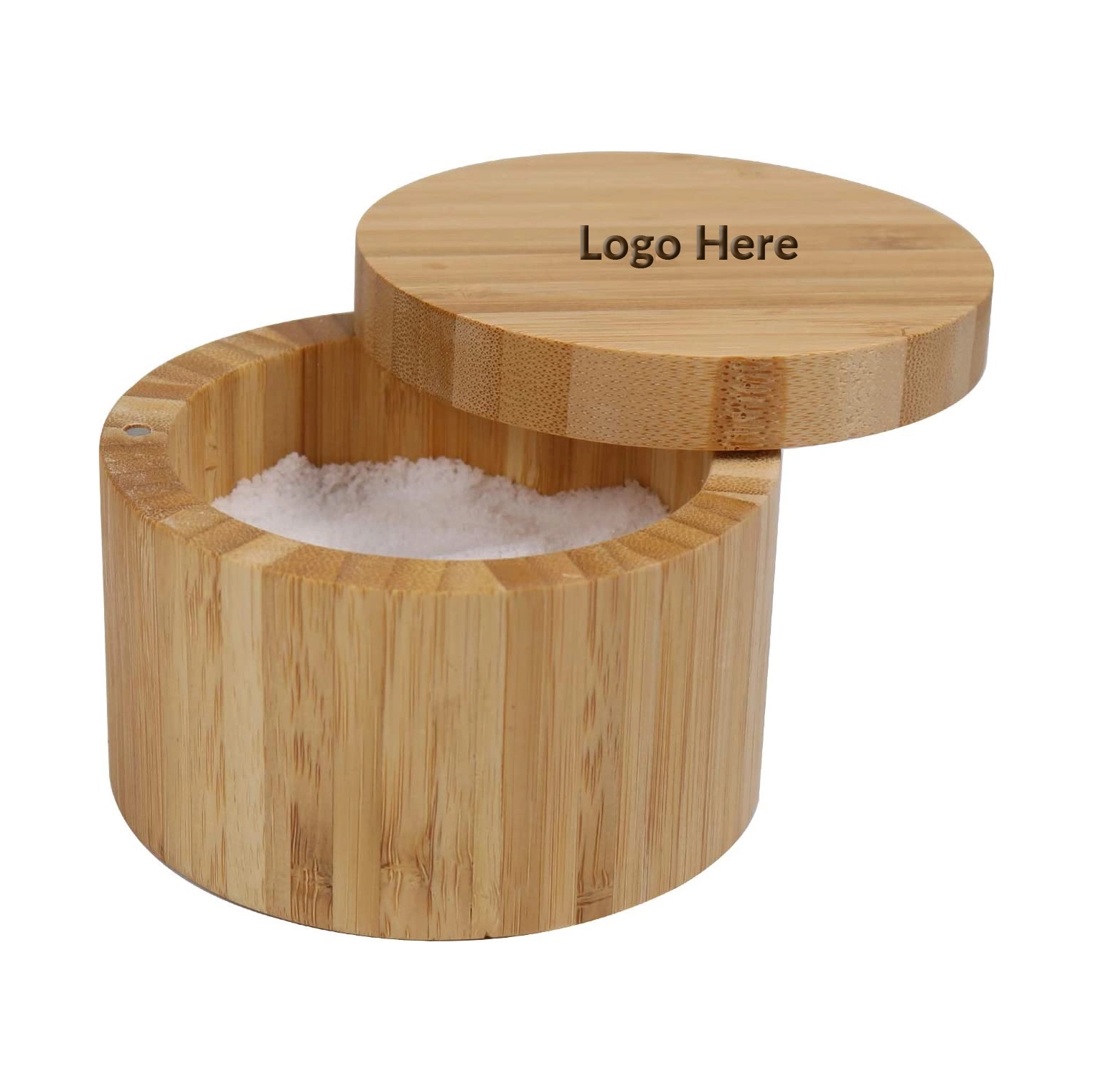 Natural Bamboo Salt and Pepper Seasonings Holder Box