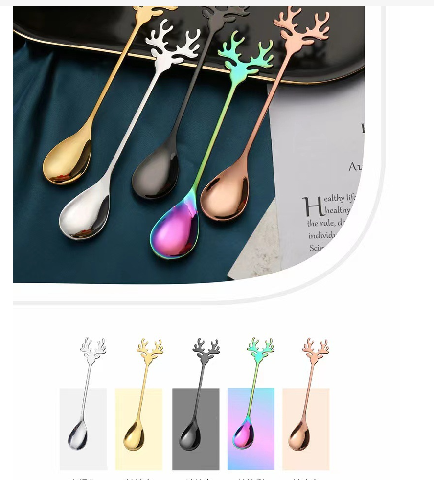 Stainless Steel Dessert Ice Cream Spoon
