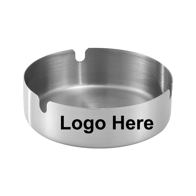 3.2" Dia Stainless Steel Round Cigarette Ashtray