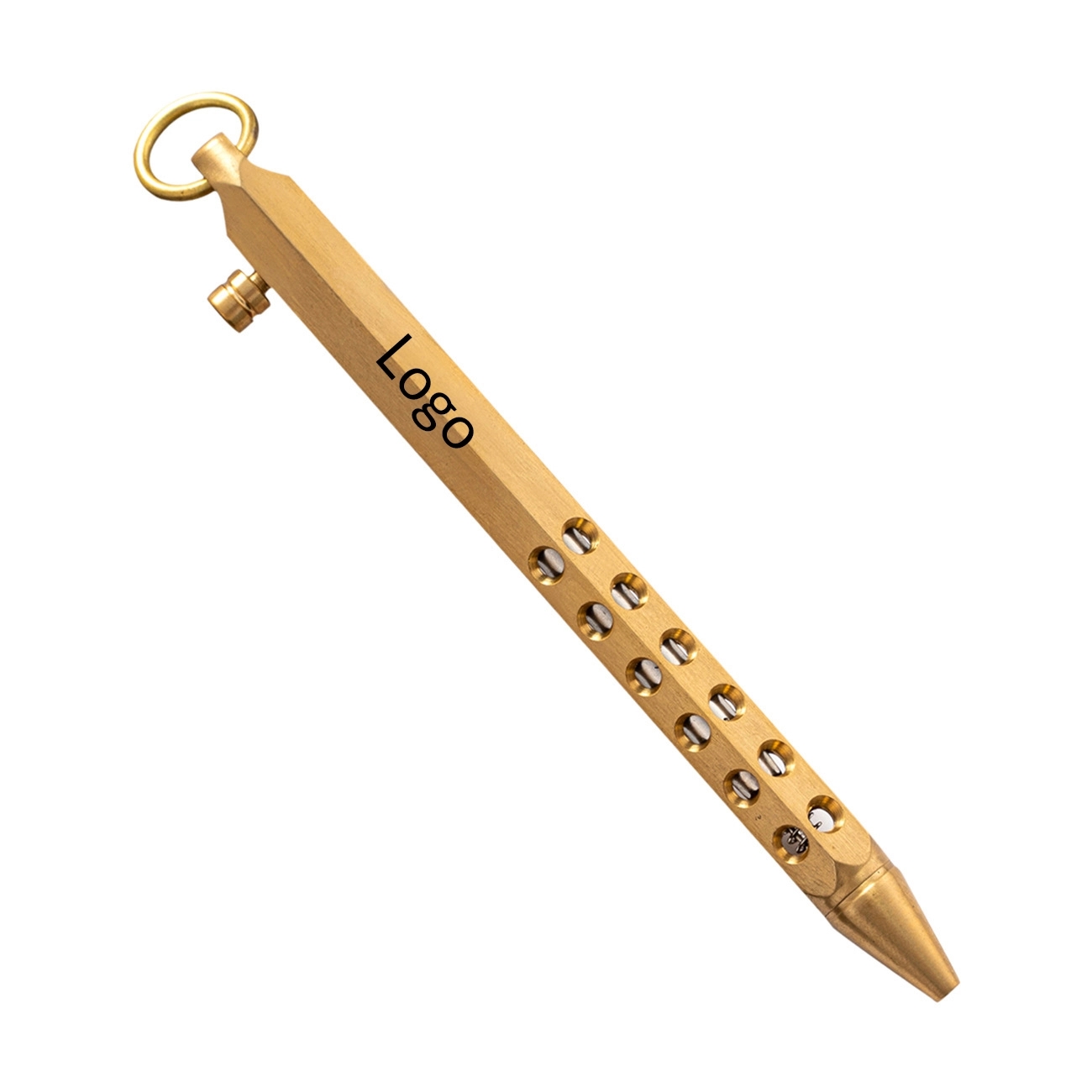 Hexagonal Solid Brass Bolt Action Pen EDC