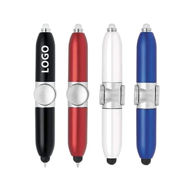 Fidget Spinner Rotating Pen with LED Light