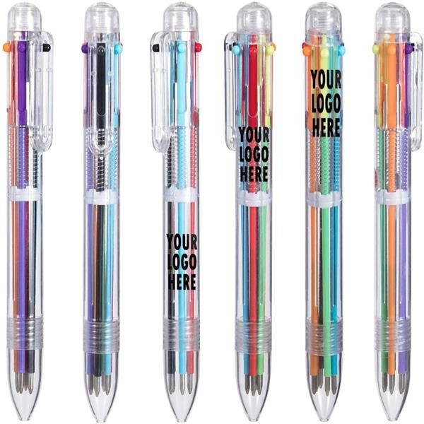 6-in-1 Multicolor Retractable Ballpoint Pen