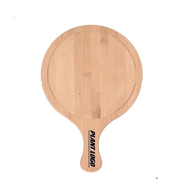 12 inch Wooden Round Pizza Tray with Handle
