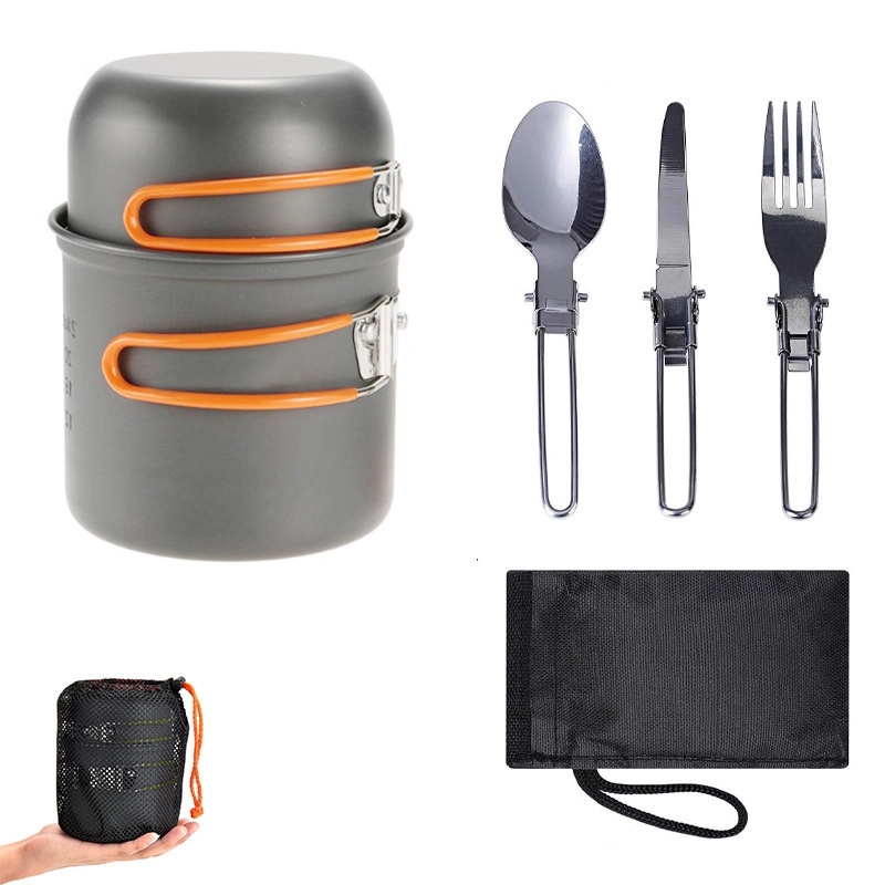 Outdoor Camping Portable Aluminum Alloy Tableware Set
