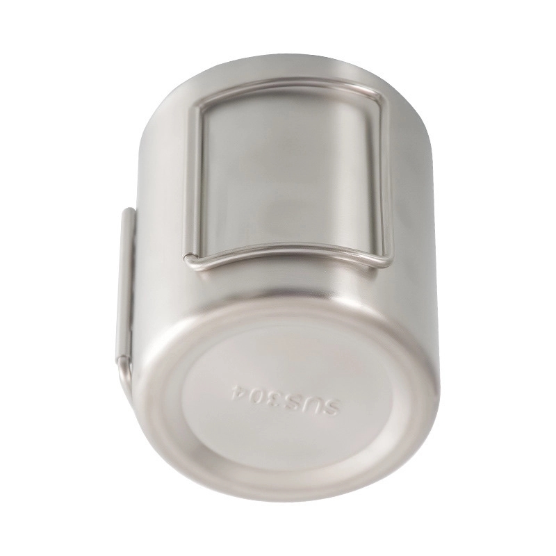 13.OZ Stainless Steel Folding Handle Cup with Lid