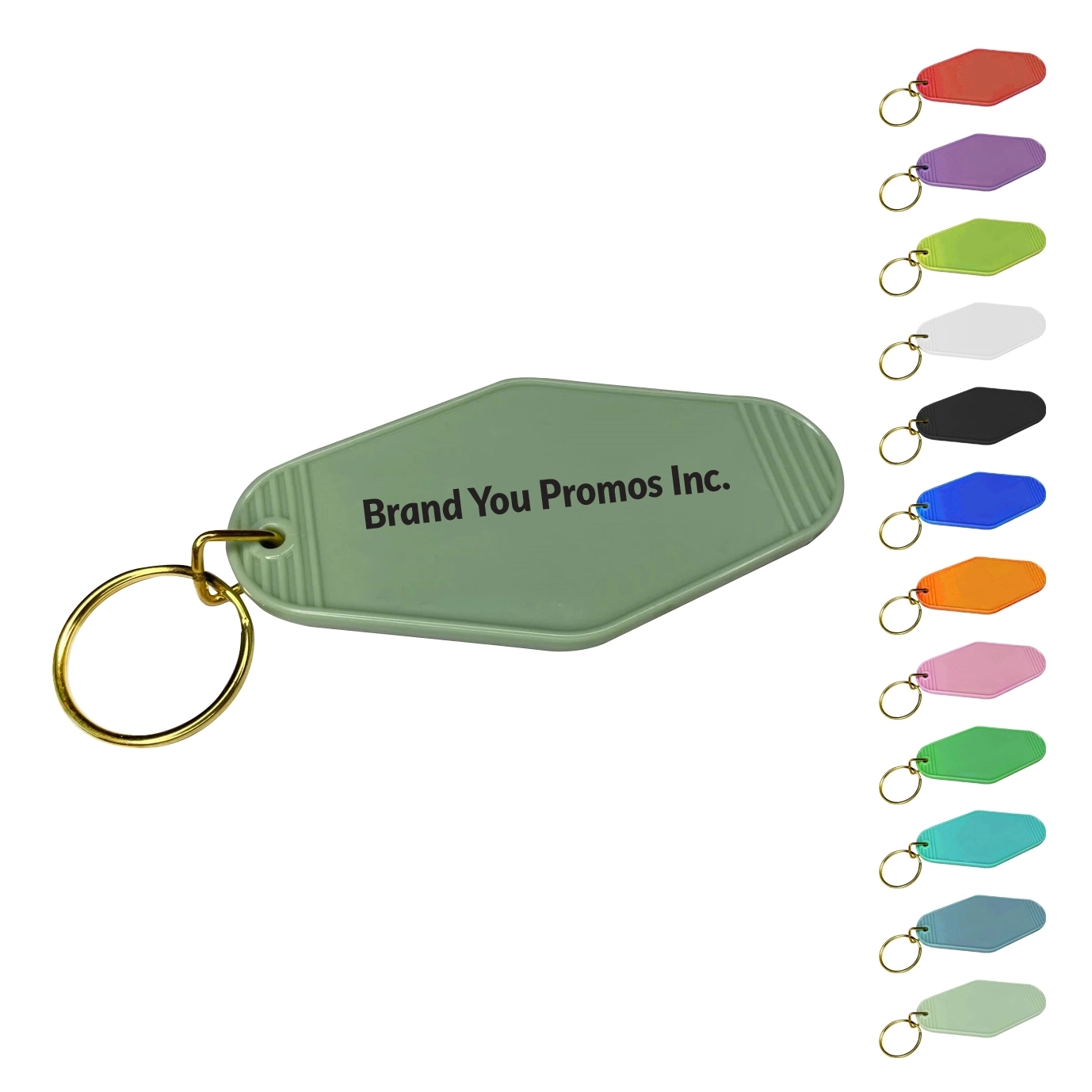 Plastic Rhombus Motel Keychain