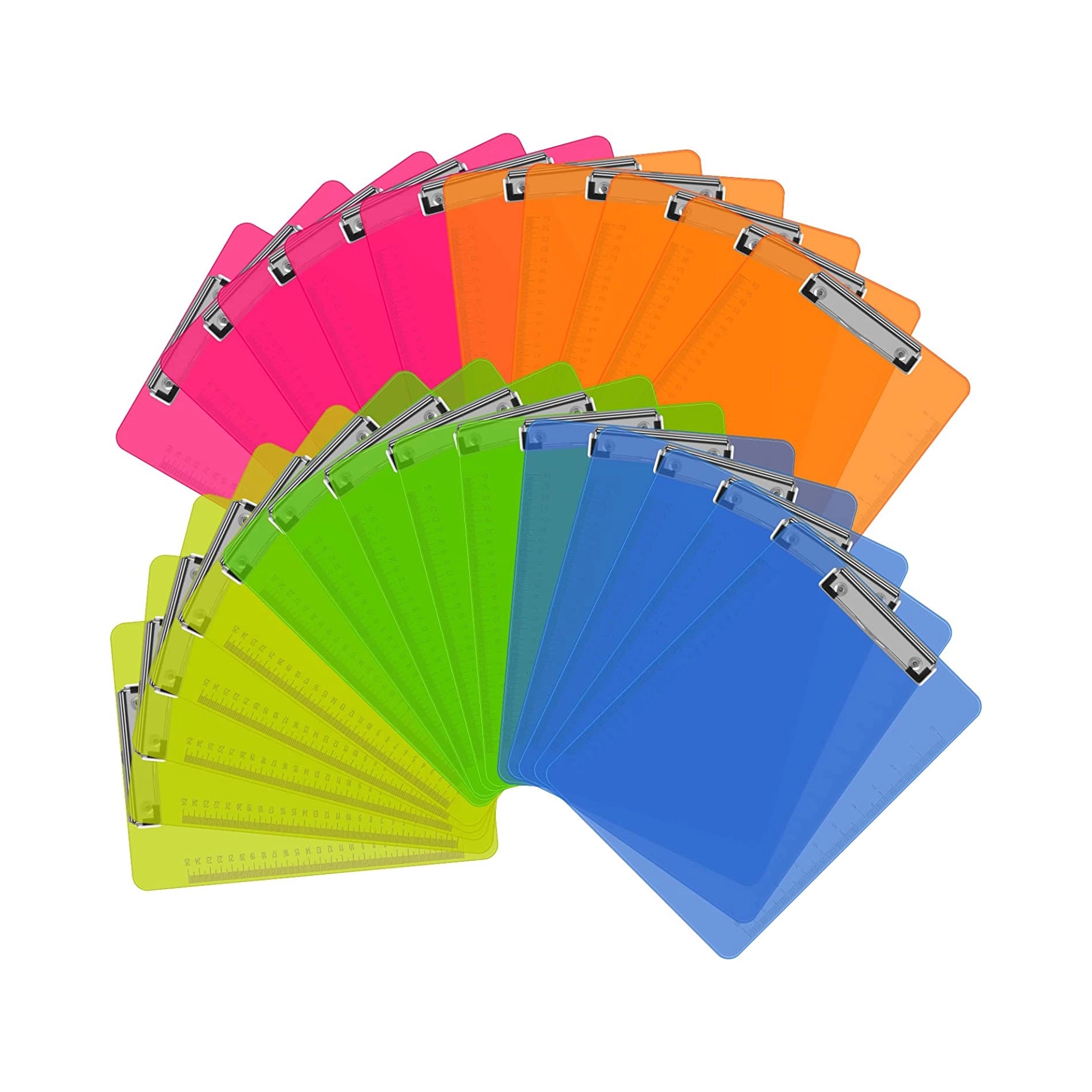 A4 Colored Plastic Clipboard with Scale