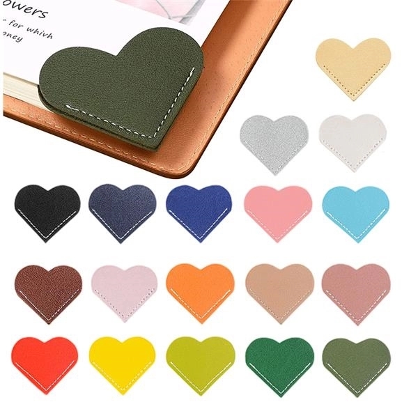 Leather Heart Page Corner Bookmark