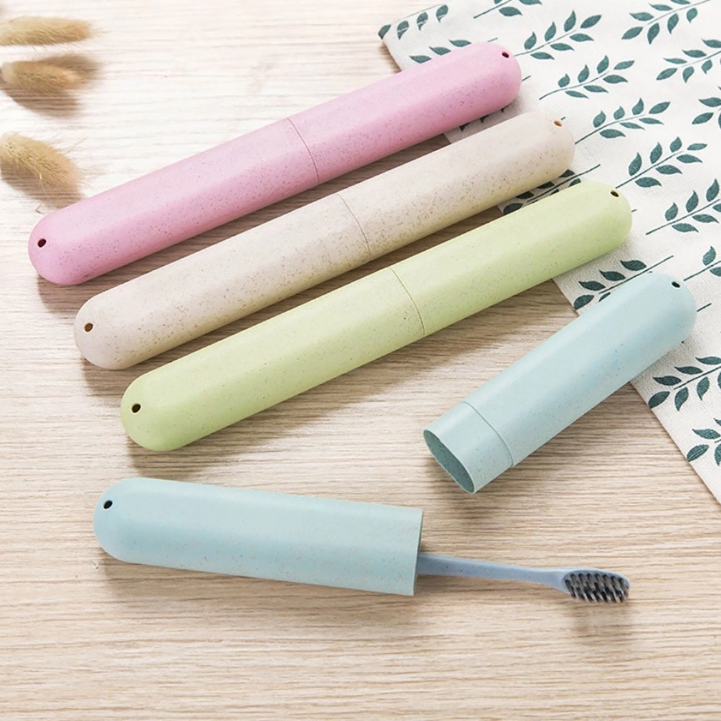 Portable Straw Toothbrush Case for Travel