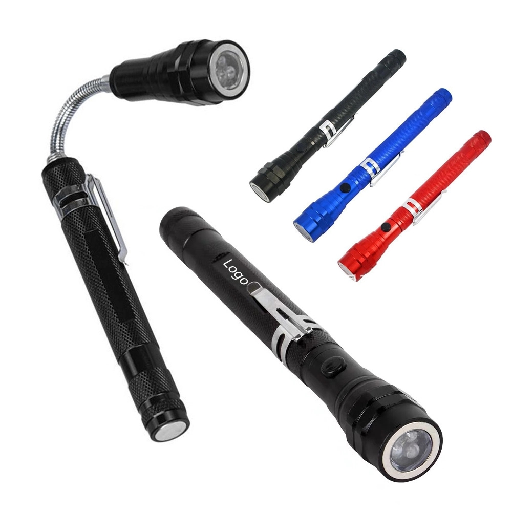 3-LED Extendable Flashlight with Magnet