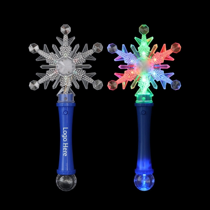 LED Snowflake Flashing Stick