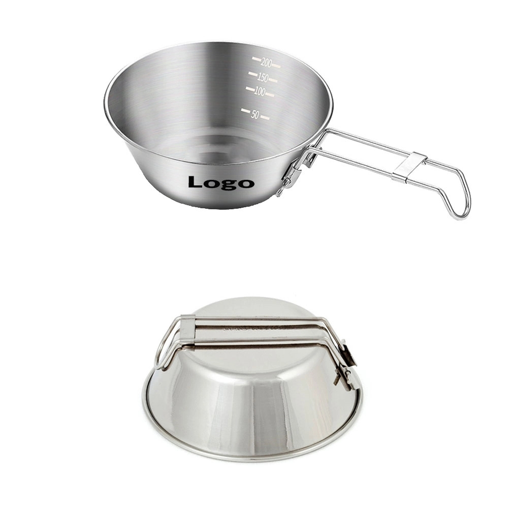 7oz Foldable Stainless Steel Snow Bowl - Outdoor Essential