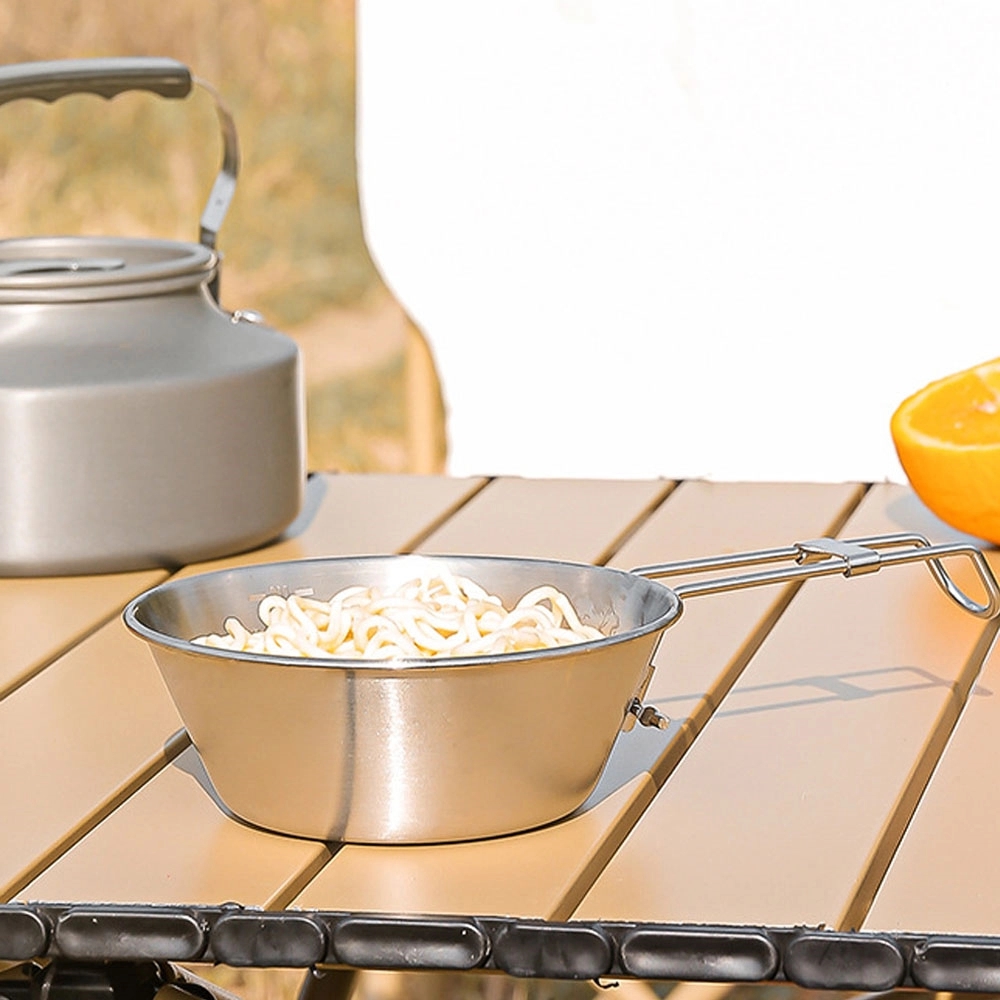 7oz Foldable Stainless Steel Snow Bowl - Outdoor Essential