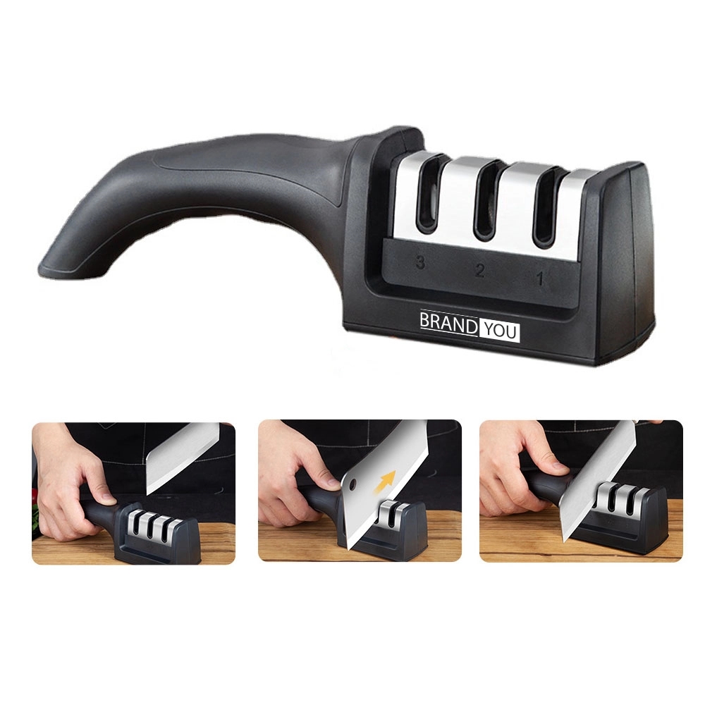 Three-Slot Knife Sharpener for Kitchen