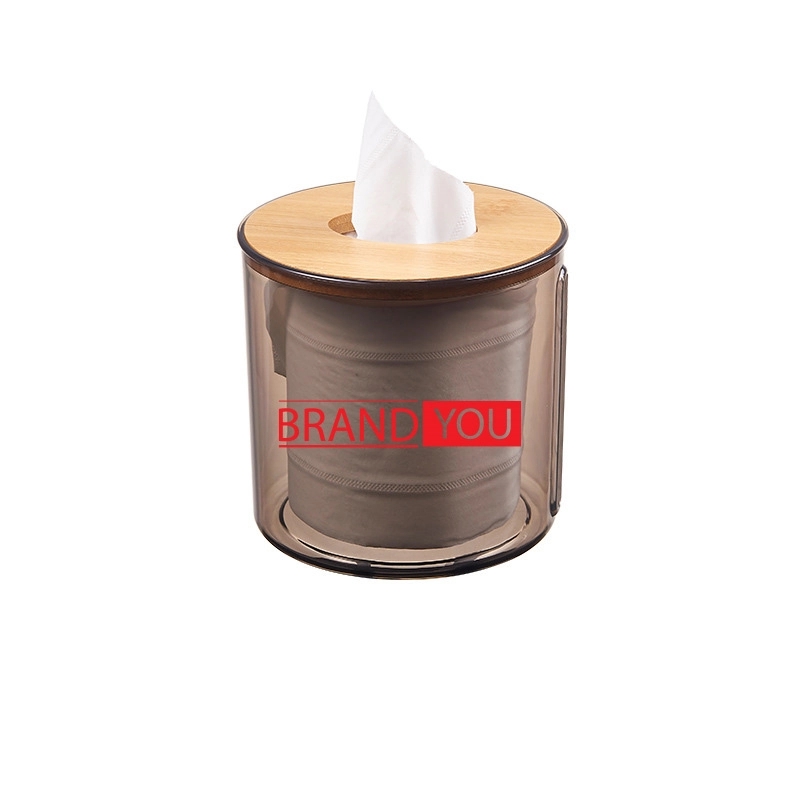 Bamboo Cylinder Tissue Box