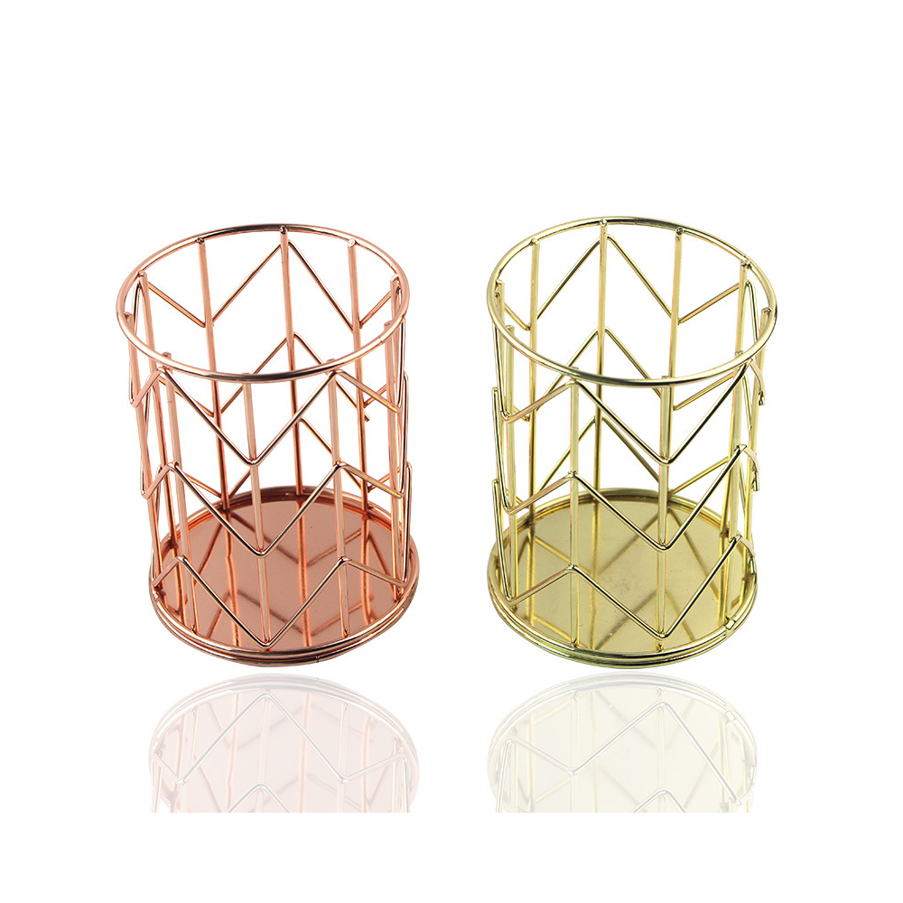 Round Wire Metal Pen Cup