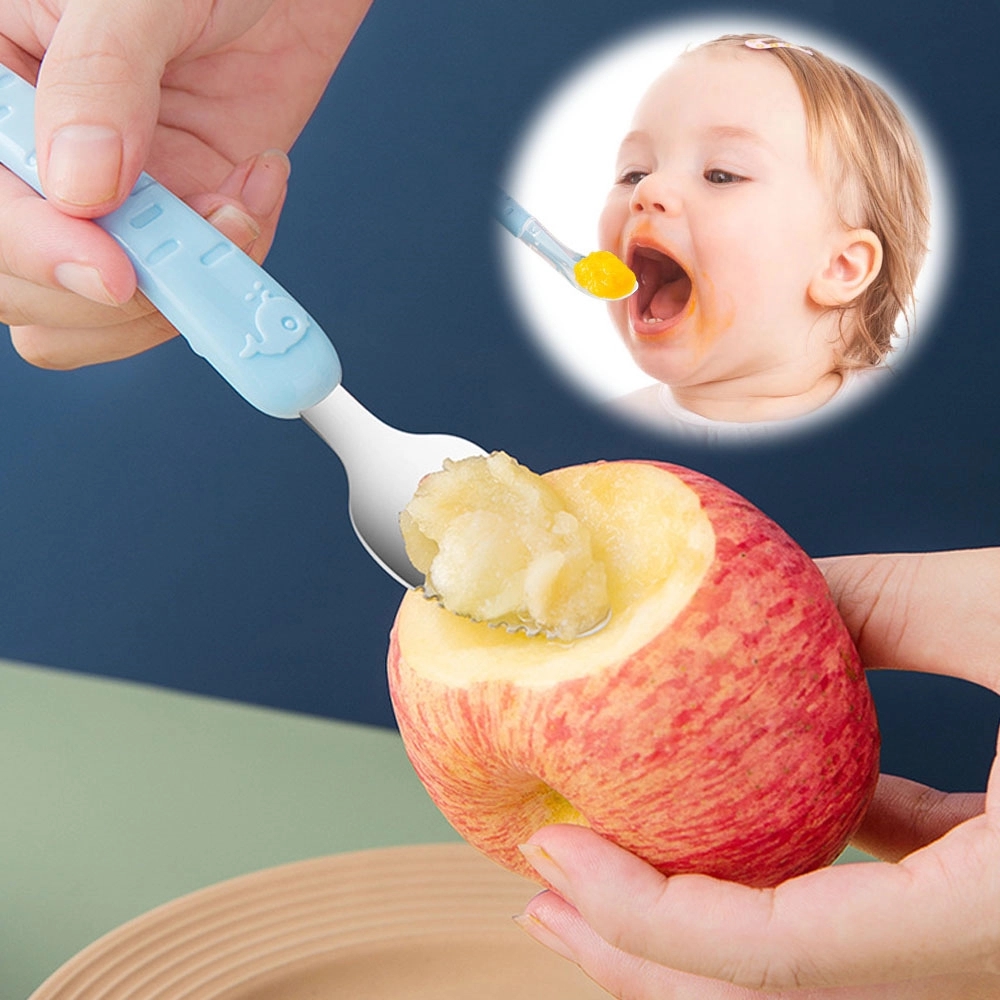 Innovative Baby Feeding Set With Dual-Sided Spoon