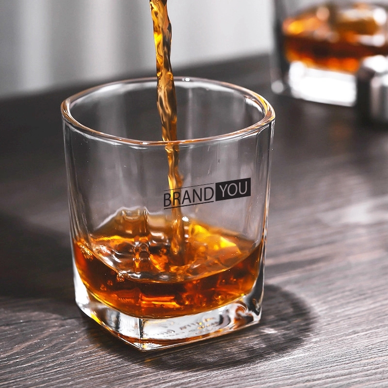 6 oz Clear Durable Acrylic Square Beer Glasses Wine Cups