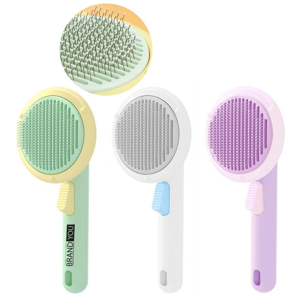 Gentle Pet Hair Removal Brush With Massage Head