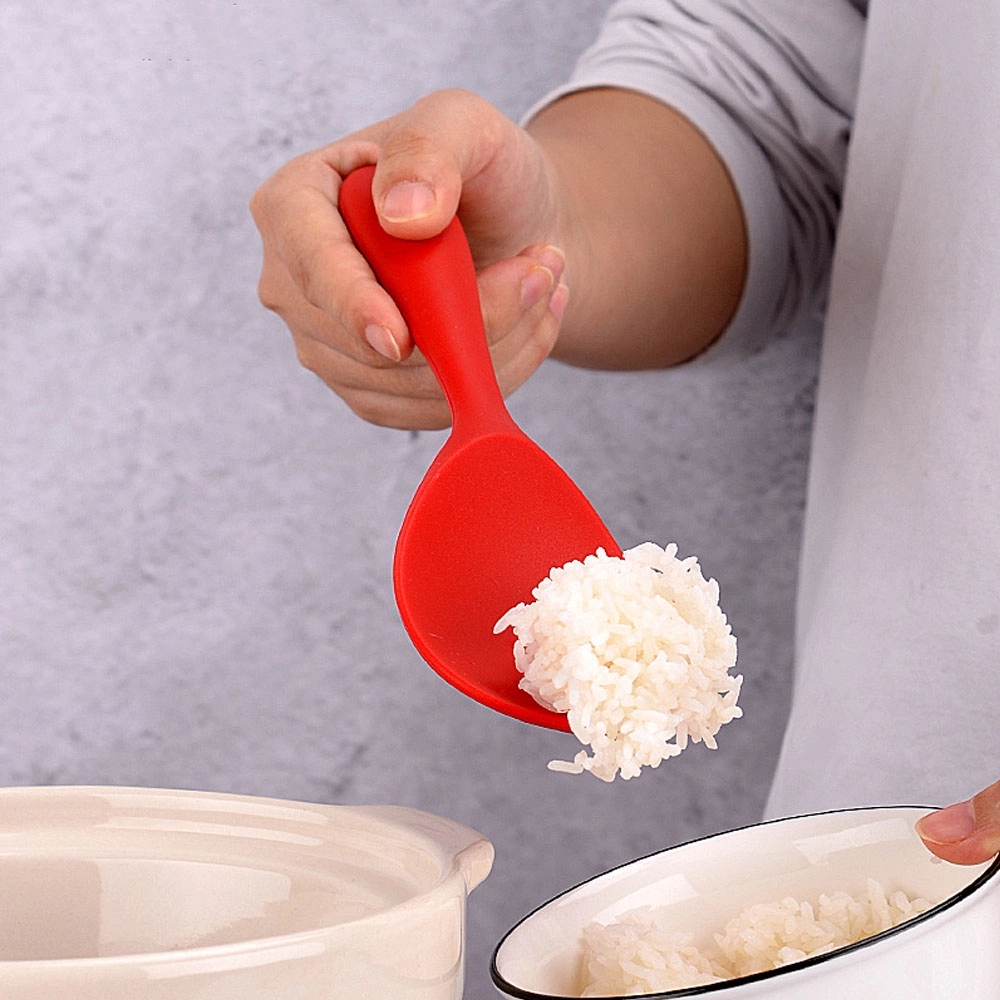 Versatile Non-Stick Silicone Rice Spoon With Stylish Edge