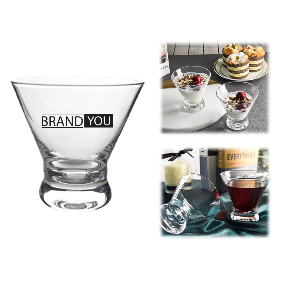 8oz Elegant Funnel-Shaped Glass Ice Cream Cup For Desserts