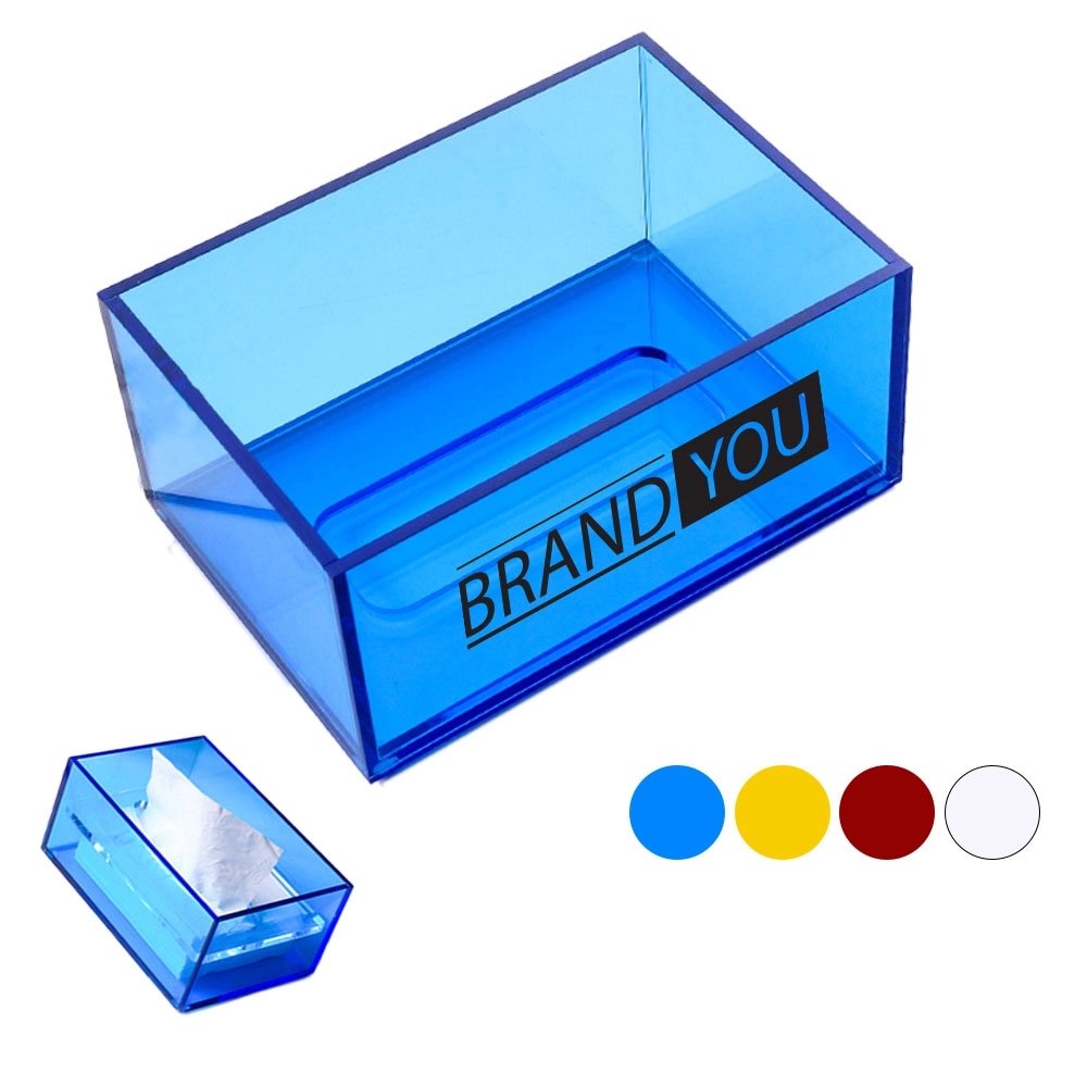 Transparent Acrylic Tissue Box With Oval Opening