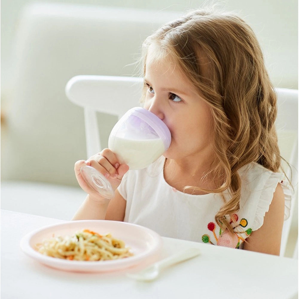 Leak-Proof Plastic Highball Cup With Silicone Lid For Kids