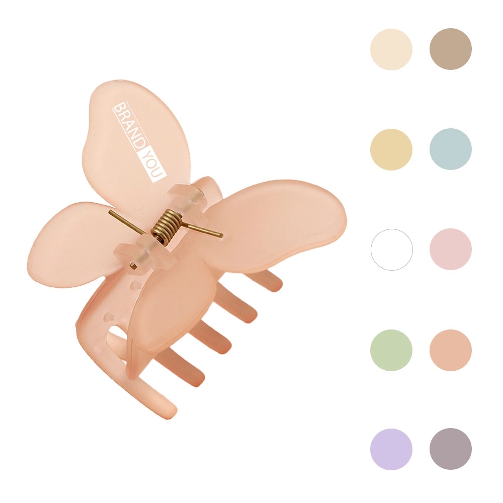Elegant Frosted Butterfly Hair Clip in Candy Colors