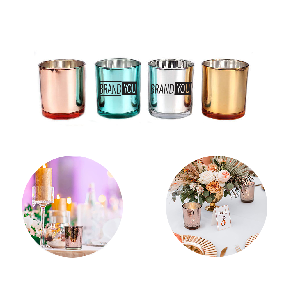 Electroplated and Spray-Painted Candle Cups