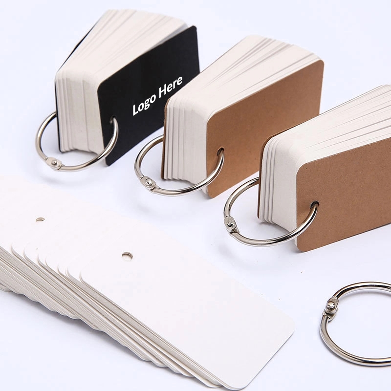 100-Count Blank English Vocabulary Cards with Metal Ring