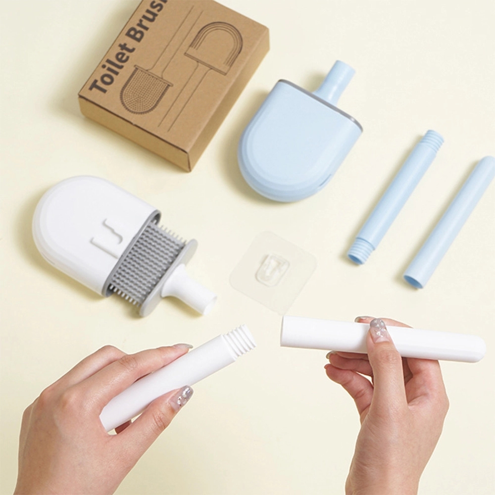 Soft Bristle Toilet Brush with Detachable Handle
