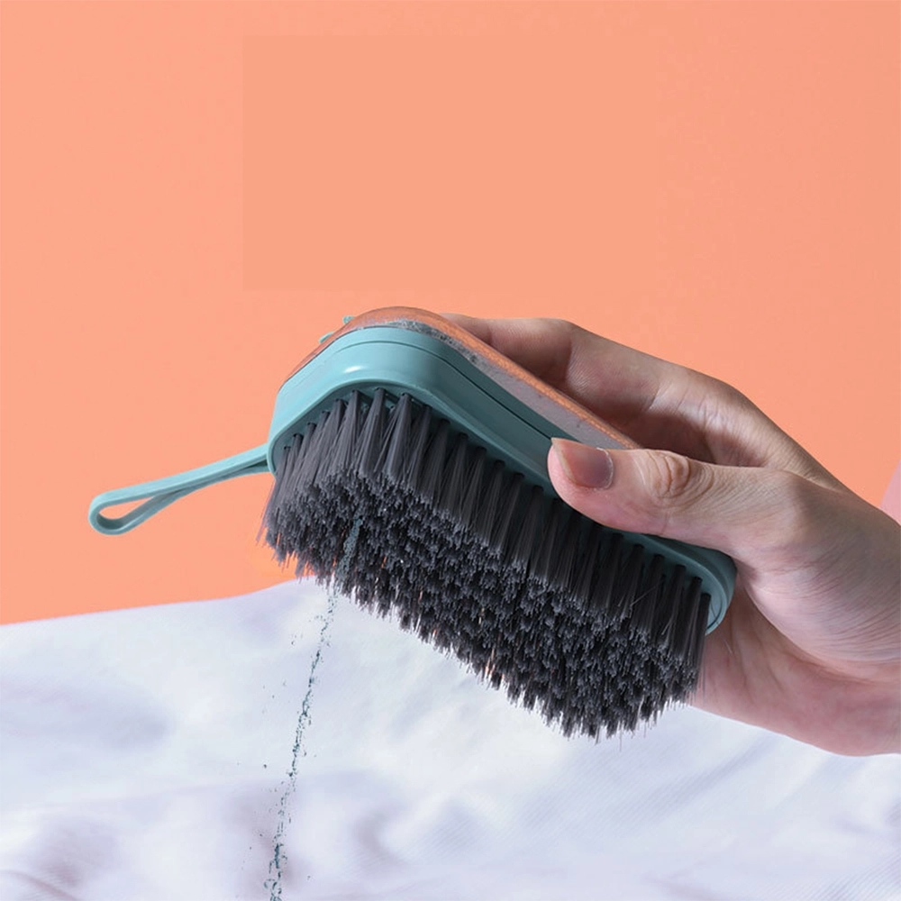 Liquid-Addable Cleaning Brush for Clothes & Shoes
