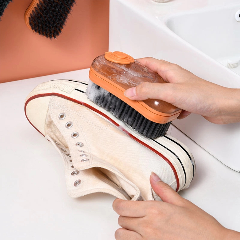 Liquid-Addable Cleaning Brush for Clothes & Shoes