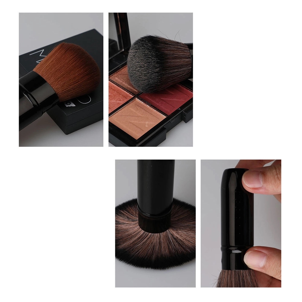 Retractable Powder & Blush Brush with Protective Cover