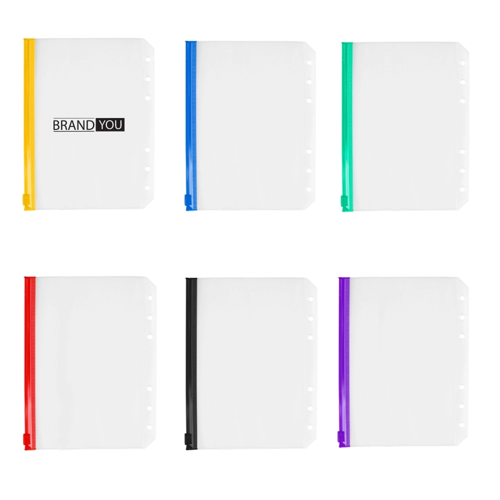 A6 Frosted PVC Self-Sealing Storage Bags for Organization