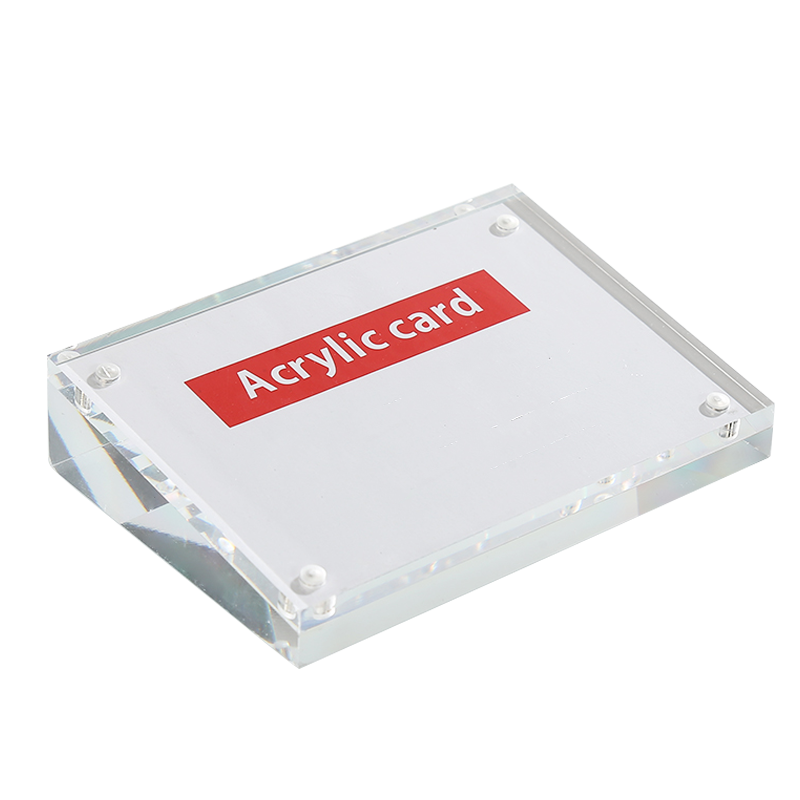 Angled Rectangular Magnetic Acrylic Card or Sign Holder